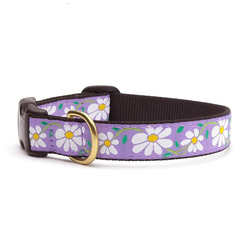 Up Country Daisy Pattern (Daisy Dog Collar, Medium (12 to 18 inches) 1 inch Wide Width) Daisy Dog Collar - PawsPlanet Australia