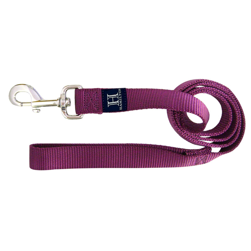 Hamilton Single Thick Deluxe Nylon Dog Leash with Swivel Snap, 1" by 6' Long, Wine - PawsPlanet Australia