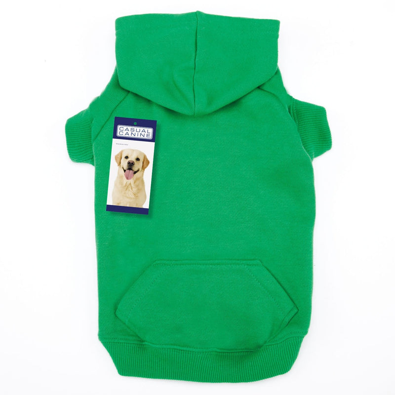 Casual Canine Basic Hoodie for Dogs, 20" Large, Green 1 - PawsPlanet Australia