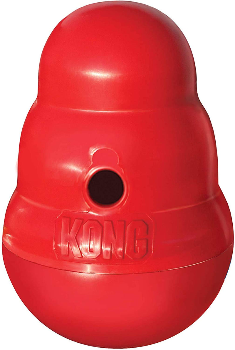 KONG Wobbler - Interactive Dog Toy for Treat Dispensing - Dog Slow Feeder for Healthy Eating - for Medium/Small Dogs Small (Pack of 1) - PawsPlanet Australia