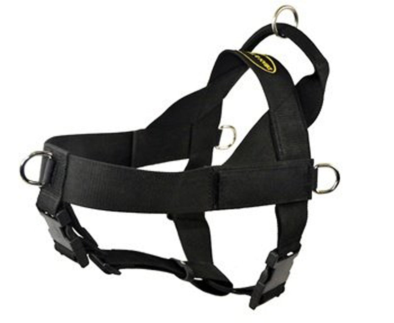 Dean & Tyler DT Universal No Pull Dog Harness - Convertible with Adjustable Straps - Strong Neoprene Nylon - Great Harness For Small - Medium Breeds - Size Small - Will Fit Girth Size 24"- 27" - Stop Your Dog From Pulling. Made in Europe - PawsPlanet Australia