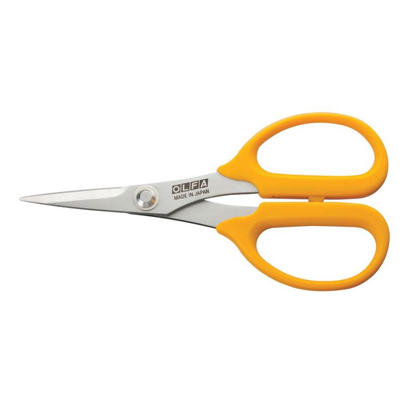 OLFA 5" Straight Edge Stainless Steel Scissors (SCS-4) - 5 Inch Multi-Purpose Heavy Duty Precision Scissors w/Sharp Blades & Comfort Grip for Home, Fabric, Sewing, Paper, Garden - PawsPlanet Australia
