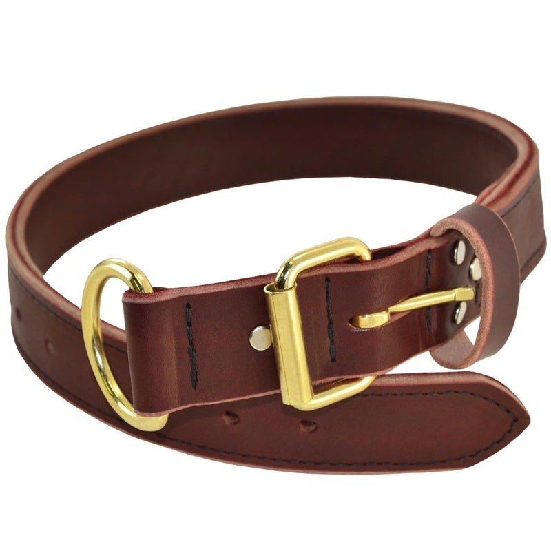 Ray Allen Mfg Signature K9 Heavy Leather Agitation Collar - PawsPlanet Australia