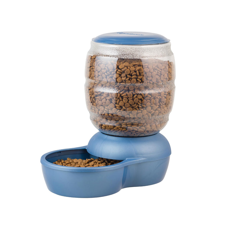 Petmate Replendish Feeder Automatic Cat and Dog Feeder, Pearl Peacock Blue, 10 LB, Made in USA - PawsPlanet Australia