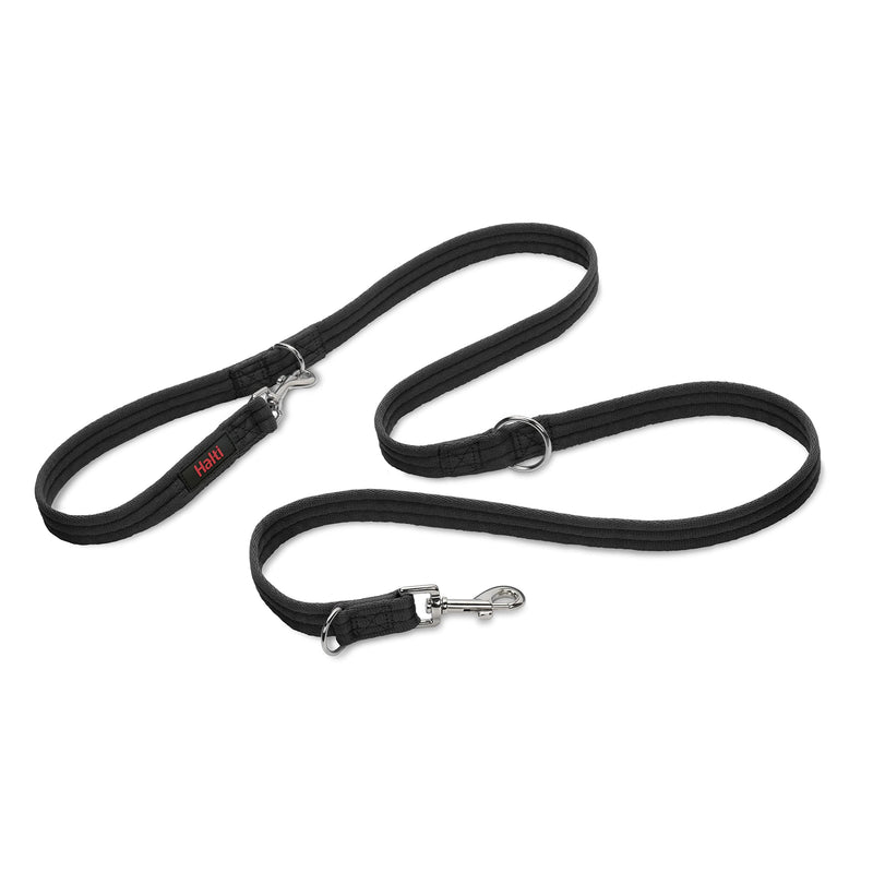HALTI Training Leash - Multifunctional Double-Ended Dog Leash, Ideal for Anti-Pulling Dog Training. Easy to Use, Lightweight & Durable. Suitable for Medium to Large Dogs & Puppies (Size Large, Black) - PawsPlanet Australia