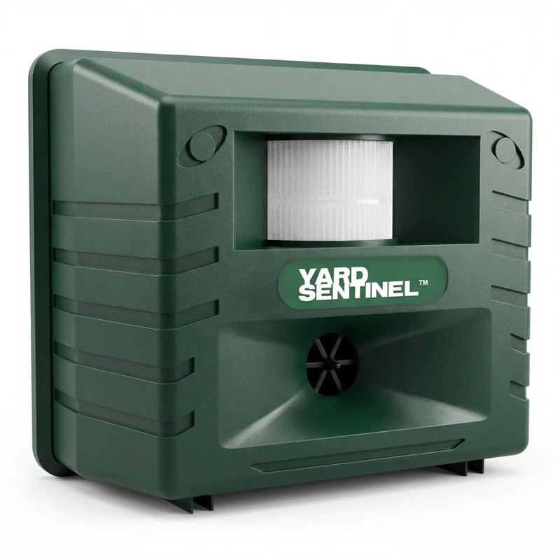 ASPECTEK Yard Sentinel Outdoor Ultrasonic Animal Repeller with Motion Sensor, Adjustable Volume, Waterproof, Extension Cord, Powerful Repel for Squirrel, Raccoon, Skunk, Rabbit, Fox, Deer, Etc 1 Animal repellent