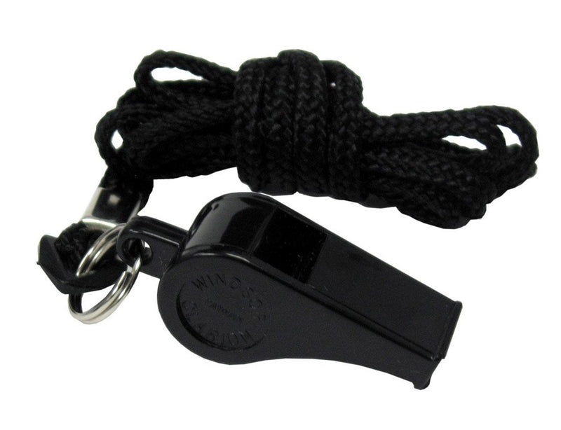 D.T. Systems Super-Pro Black Dog Training Whistle and Black Nylon Lanyard (80034) - PawsPlanet Australia
