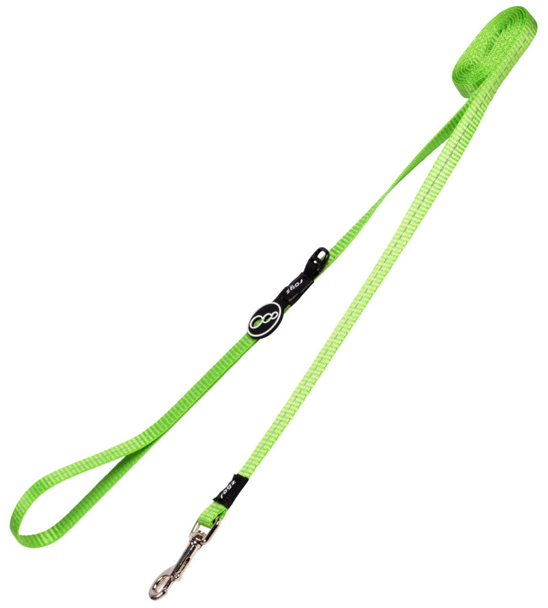 Reflective Dog Leash for Small Dogs, 3/8" wide, 6' long, Green - PawsPlanet Australia