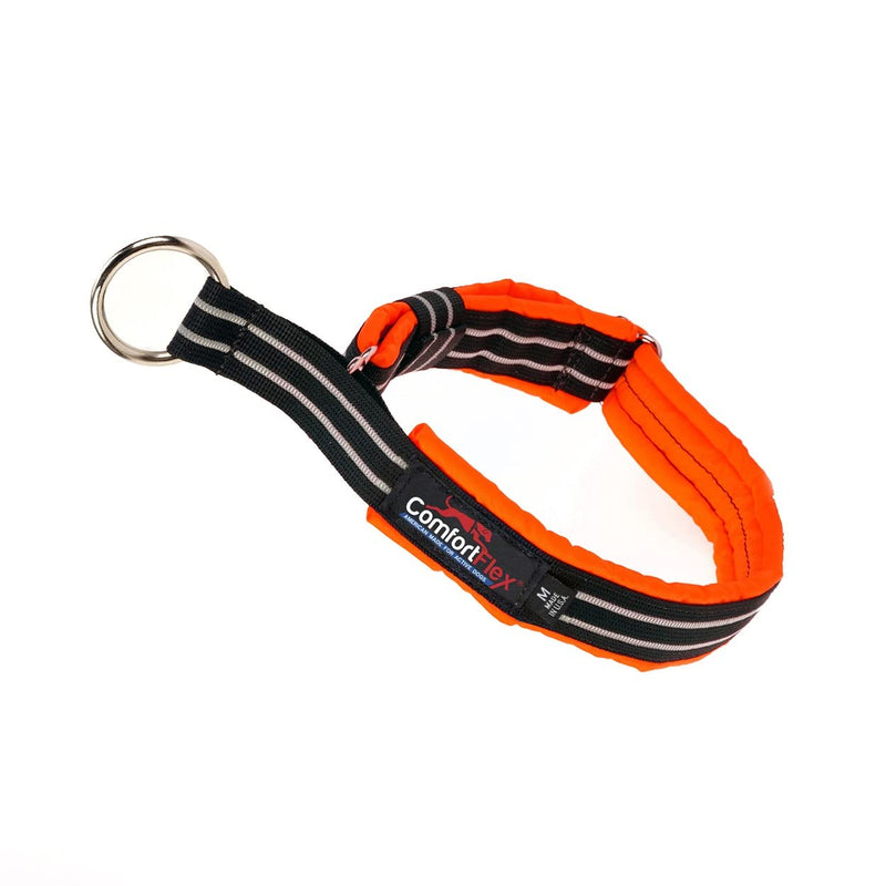 ComfortFlex Martingale Dog Collar - 1.5" Wide, Reflective, Adjustable, Fully Padded Nylon, Gentle Control, Escape-Proof, Limited Slip Design, Made in The USA, Medium, Hunter Orange - PawsPlanet Australia