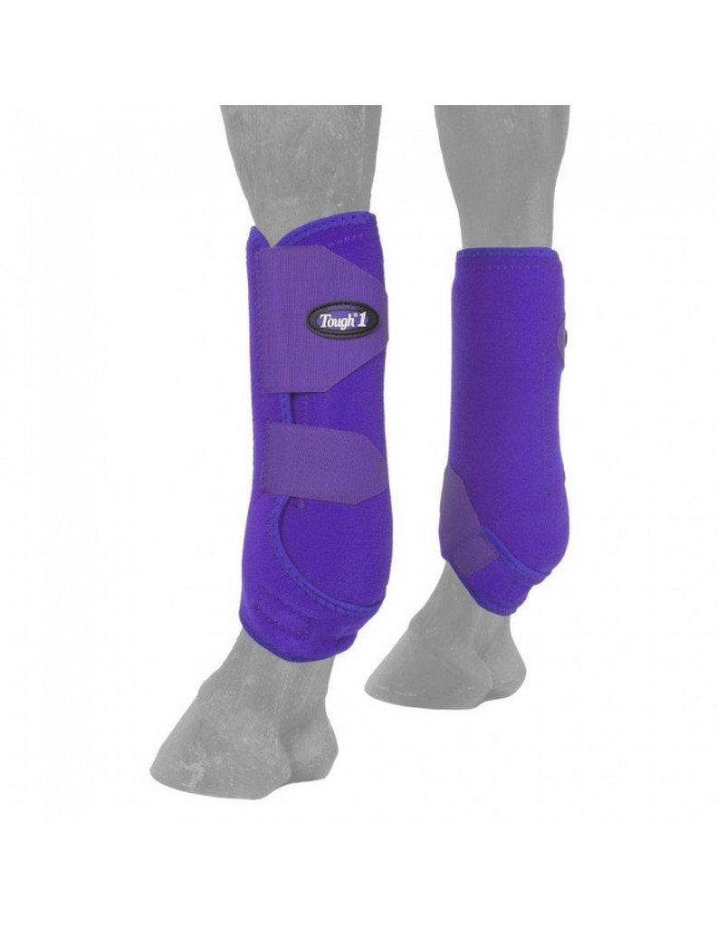 Tough 1 Vented Sport Boots Front Large Purple - PawsPlanet Australia
