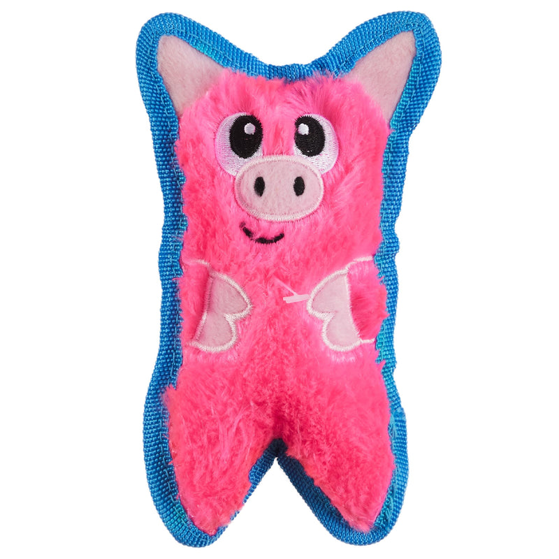 Outward Hound Durablez Tough Plush Squeaky Dog Toy, Pig, Pink, XS - PawsPlanet Australia