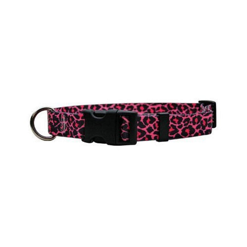 Yellow Dog Design Standard Easy-Snap Collar, Leopard Pink, Cat 8" - 12" Cat 8" - 12" - PawsPlanet Australia