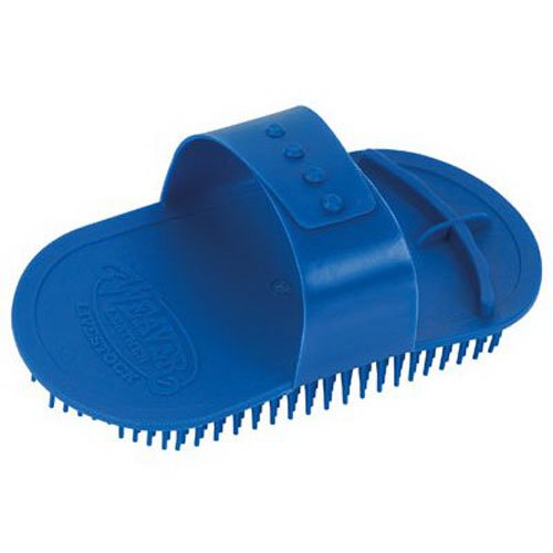 Weaver Leather Massage Brush Blue Medium - PawsPlanet Australia