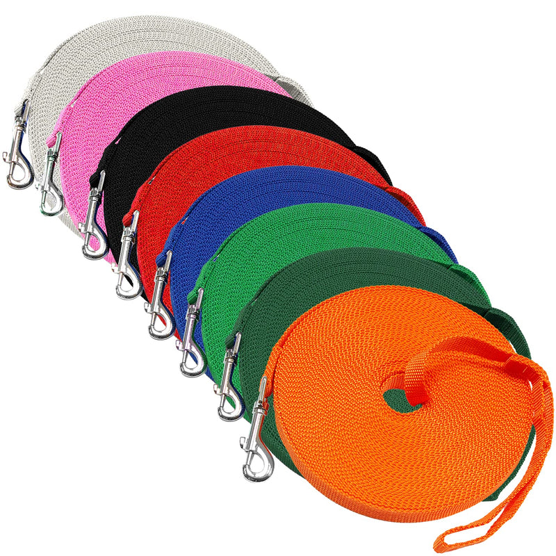 Downtown Pet Supply - Long Dog Leash - Dog Training Leash - Recall & Obedience Dog Training Tools - Nylon and Lengths 20 Foot Orange - PawsPlanet Australia