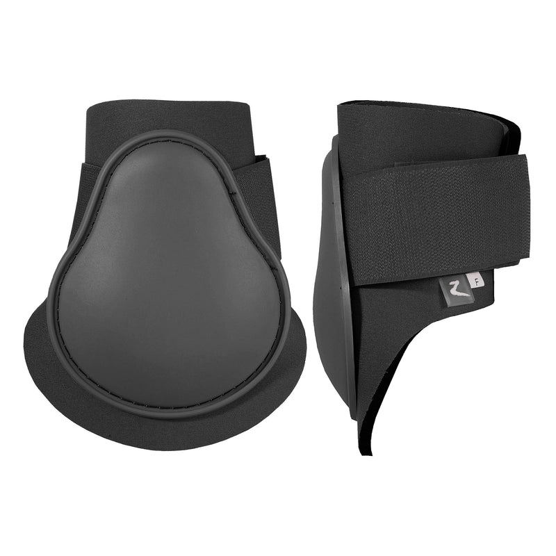 HORZE Chicago Fetlock Rear Boots | Lightweight, Adjustable, Jumping Horse Boots (Pair) - Black - Pony