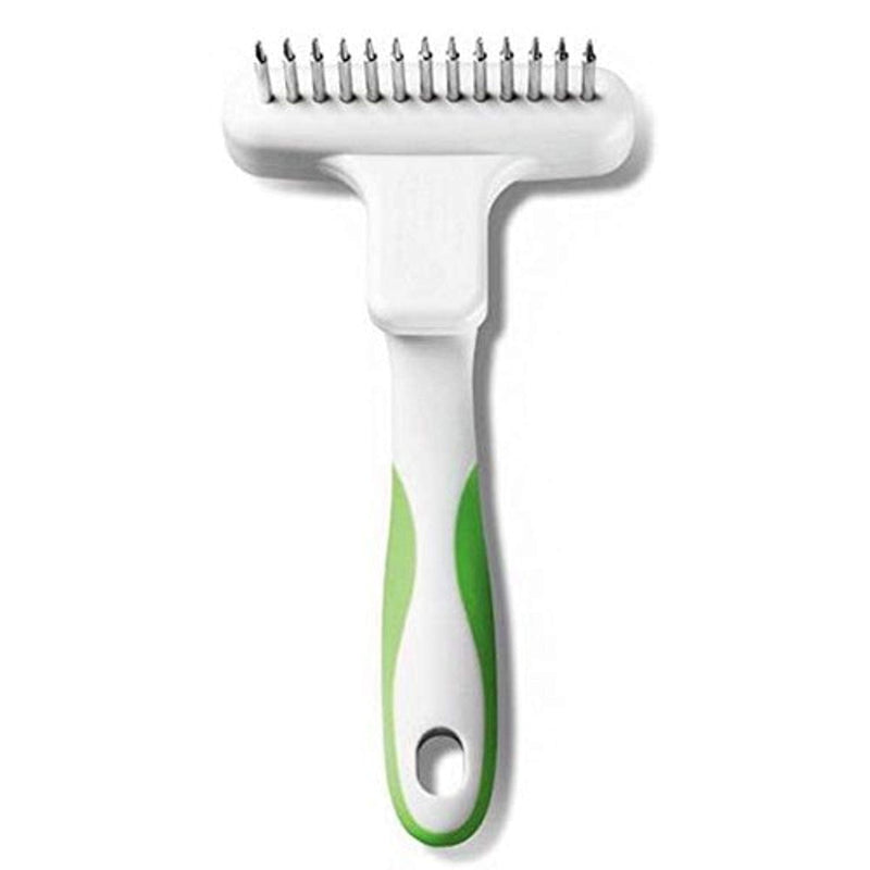 Andis 65735 Flexible Single Row Dog Brush - Removes Unwanted Shedding Hair with 360 Rotating or 13 Long Teeth - Promotes Healthy Skin & Glowing Coat - Ideal for Small to Medium Dogs - White - PawsPlanet Australia