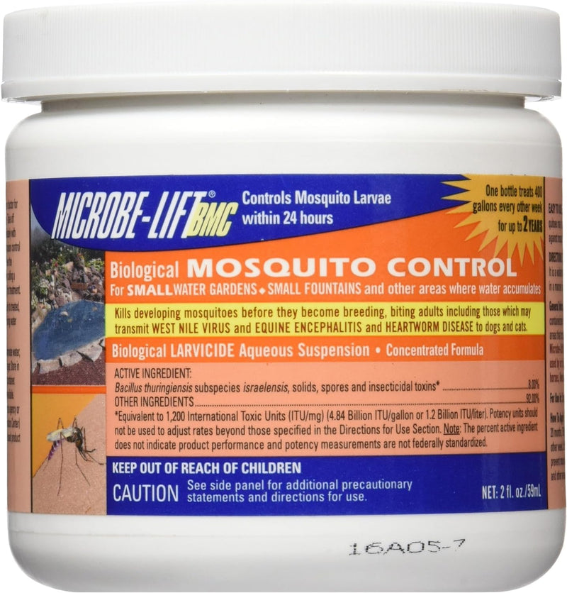 MICROBE-LIFT BMC Biological Mosquito Control, Liquid Treatment for Decorative Water Gardens, Fountains and Ponds, 2 Fluid Ounces - PawsPlanet Australia