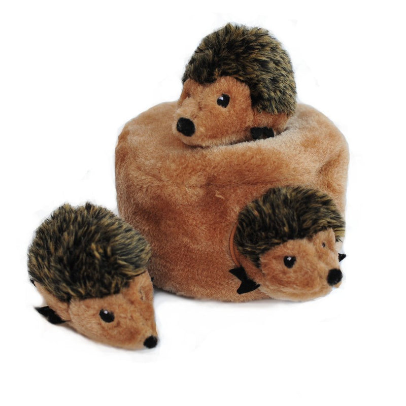 ZippyPaws Burrow - Interactive Dog Toys for Boredom - Hide and Seek Dog Toys, Colorful Squeaky Dog Toys for Small & Medium Dogs, Plush Dog Puzzles - Hedgehog Den - PawsPlanet Australia