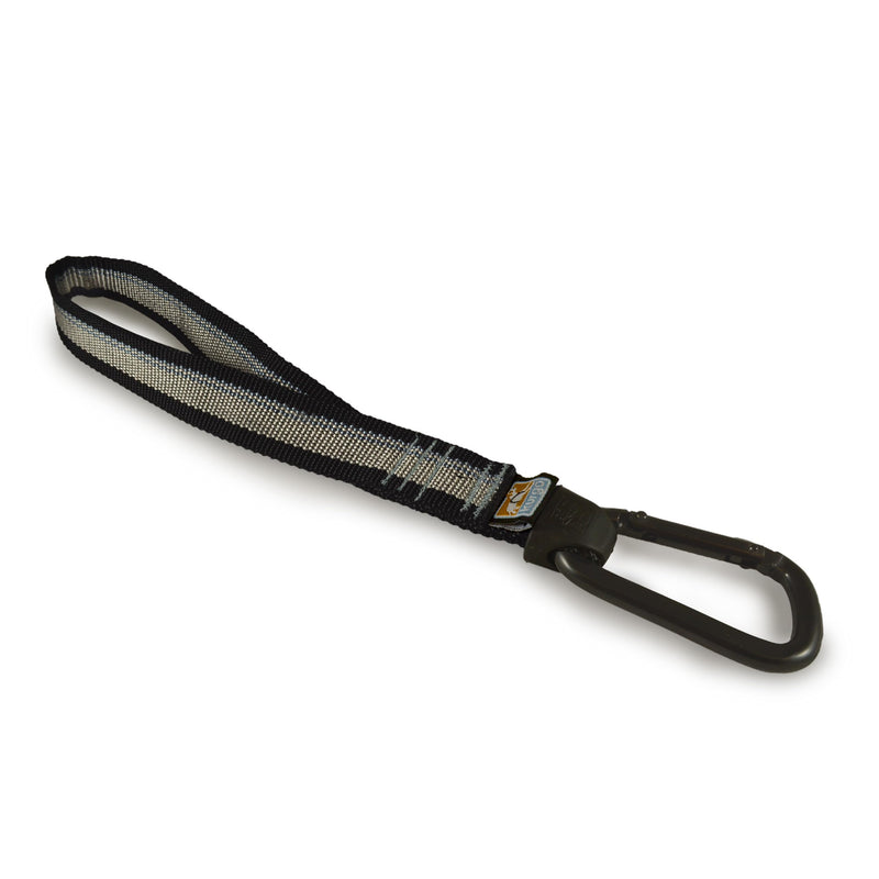 Kurgo Swivel Tether - Strong Dog Restraint - Heavy Duty Car Leash - Aluminum Carabiner Clip - Anti-Twist Swivel Motion Seatbelt - Escape Resistant Dog Tether - Travel Restraint - Black/Gray Grey/Black - PawsPlanet Australia