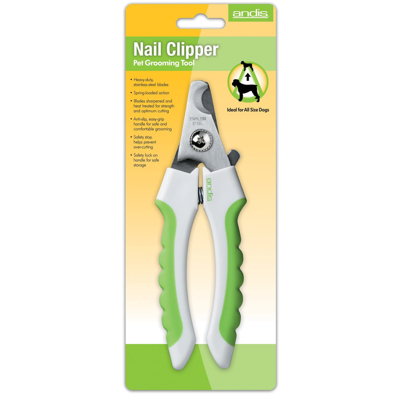 Andis 65700 Animal Nail Cutter for Small Breeds - Stainless Steel Blades with Sharp Efficiency - Designed for Repeated Use & Recommended by Pet Trainers – Medium Size & White/Green Old Version - PawsPlanet Australia