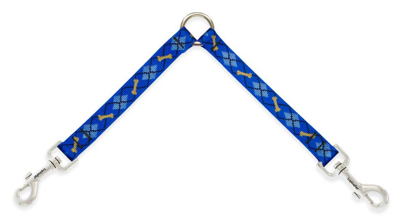 Coupler for Walking Two Medium or Larger Dogs Together, 3/4" Wide Dapper Dog Design by Lupine, 24" Long - PawsPlanet Australia