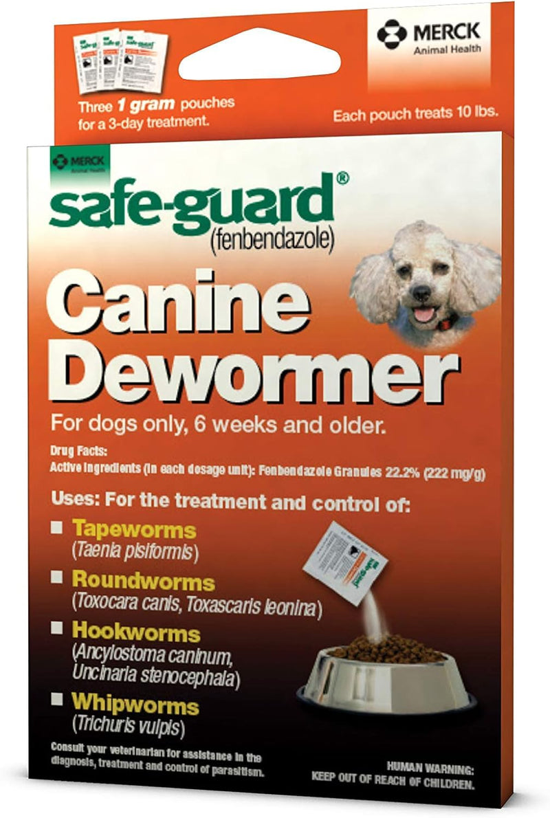 ThePetStop Safe-Guard Canine Dewormer 3 Dose x 1 Gram - PawsPlanet Australia