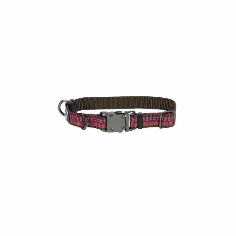Coastal Pet K9 Explorer Reflective Adjustable Dog Collar - Comfortable Collar for The Outdoors - Durable, Lightweight Accessory with Side-Release Buckle - Berry, 5/8" x 8-12" 5/8" x 8-12"