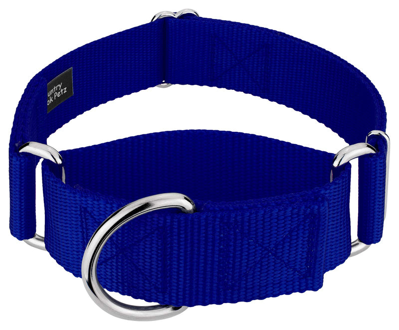 Country Brook Petz - HossFit Jr Wide Martingale Dog Collar - Training Collar with No Buckle - Service Dog Collar for All Pups - Vibrant, Colorful Collection (Royal Blue, Medium) Medium (Pack of 1) Royal Blue - PawsPlanet Australia