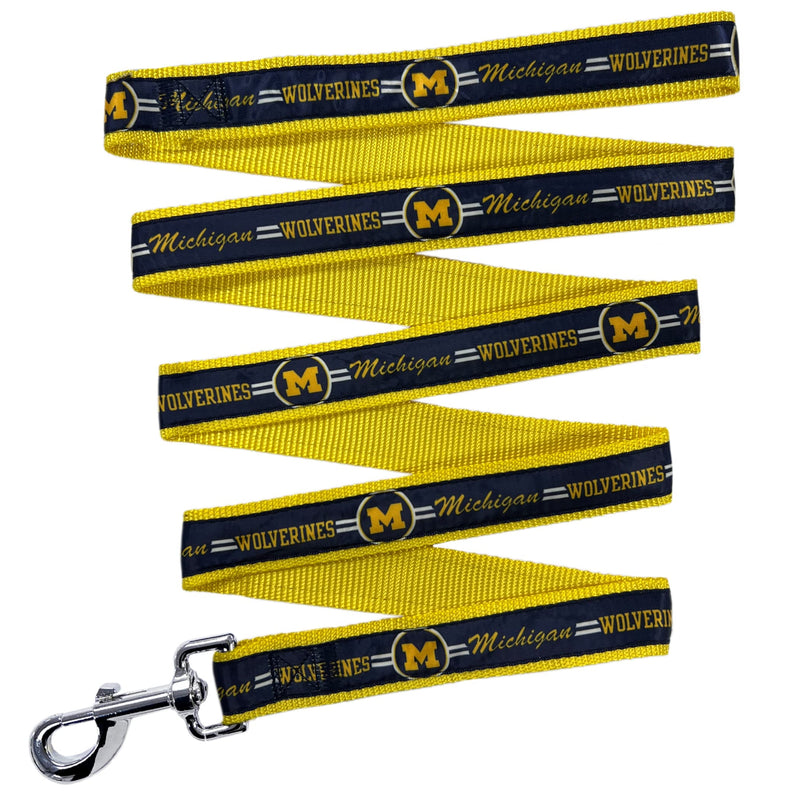 NCAA PET Leash, Large, Michigan Wolverines, Dog Leash, Shiny & Colorful Leash for Dogs & Cats Licensed by The NCAA, Old Version - PawsPlanet Australia