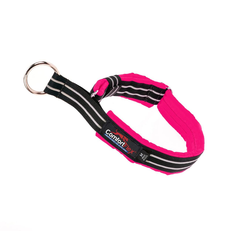 ComfortFlex Martingale Dog Collar - Made in The USA - 1.5" Wide, Reflective, Adjustable, Fully Padded Nylon, Gentle Control, Escape-Proof, Limited Slip Design, Medium, Hot Pink - PawsPlanet Australia