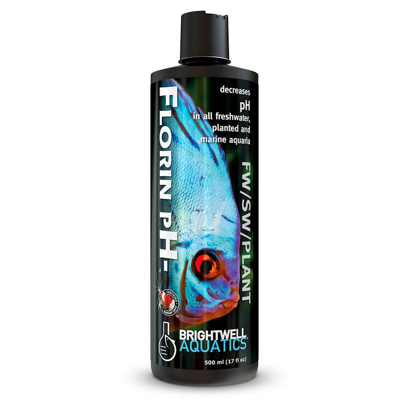 Brightwell Aquatics Florin pH- - Water Conditioner to Lower pH Level in Freshwater, Planted, and Marine Saltwater Aquariums, 500-ml - PawsPlanet Australia