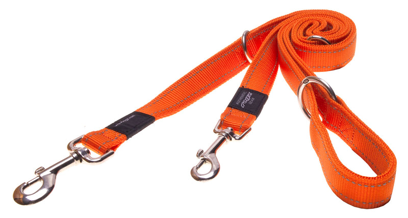 Rogz Utility Multi Purpose Lead, 20 mm x 1.8 m, Large, Orange - PawsPlanet Australia