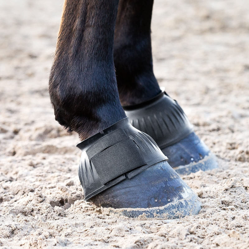 HORZE No Turn Heavy Duty Bell Boots Large Black - PawsPlanet Australia