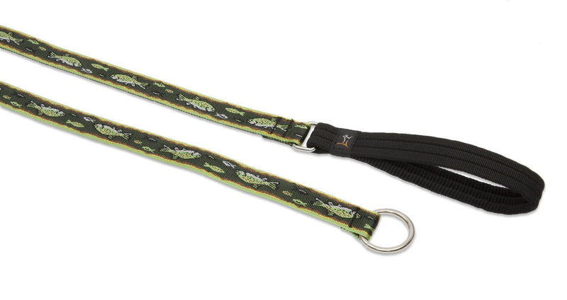LupinePet Originals 1" Brook Trout 6-foot Slip Lead/Leash for Medium and Larger Dogs Green