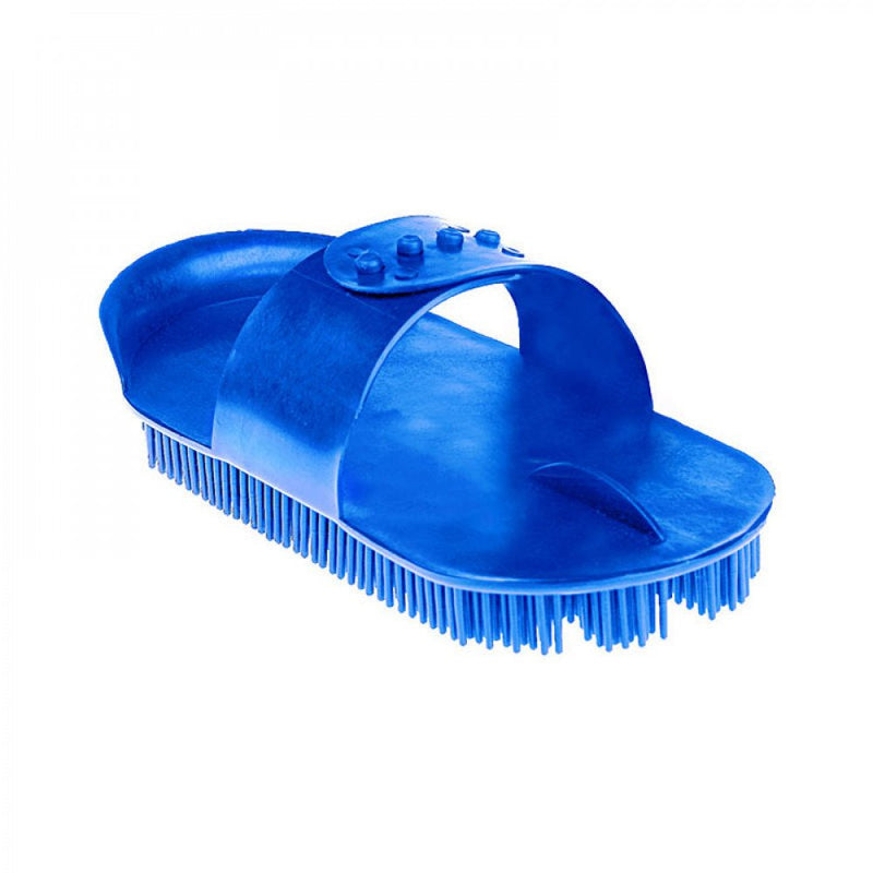 HORZE Plastic Curry Comb - Blue - One Size - PawsPlanet Australia
