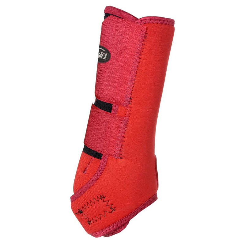 Tough1 Economy Sport Boots Front - Purple Medium Red