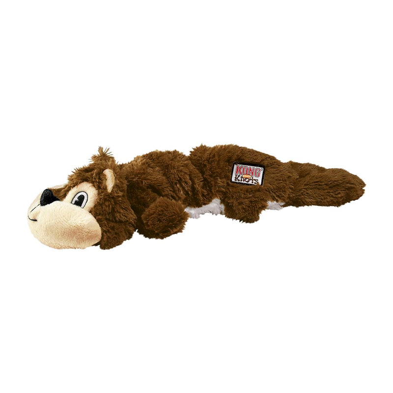 KONG - Scrunch Knots Squirrel - Internal Knotted Ropes and Minimal Stuffing for Less Mess - For Small/Medium Dogs - PawsPlanet Australia