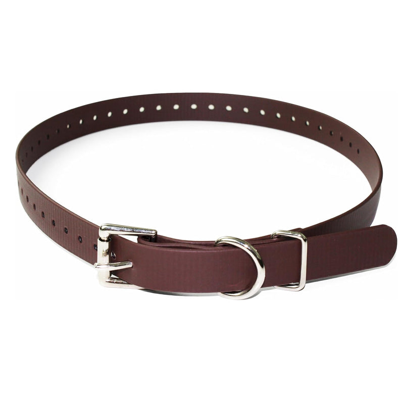 Educator Biothane Dog Collar, Waterproof, Odorproof, Metal Buckle and D Ring, Adjustable for Custom Fit, Cool and Comfortable, for Small, Medium, or Large Dogs, 3/4-Inch, Brown 3/4" Wide Fits 300, 400, 500, 900 Series - PawsPlanet Australia
