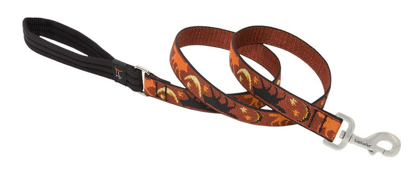 LupinePet Originals 1" Shadow Hunter 4-Foot Padded Handle Leash for Medium and Larger Dogs 1" wide; 4-ft long