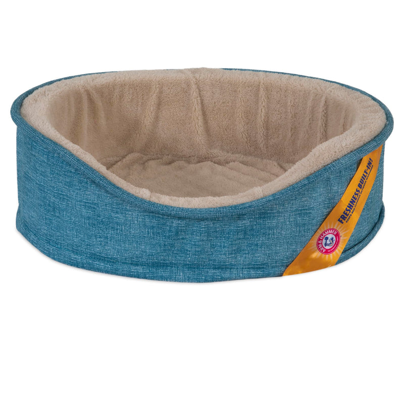 Petmate Assorted Plush/Suede Lounger for Pets, 23 x 17 x 7-Inch, Made in USA - PawsPlanet Australia