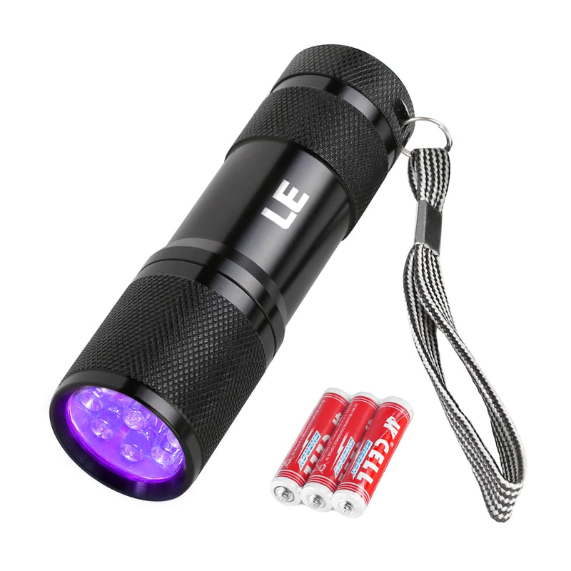 Lighting EVER Black Light Flashlight, Small UV Lights 395nm, Portable Ultraviolet Light Detector for Invisible Ink Pens, Dog Cat Pet Urine Stain, AAA Batteries Included 1 - PawsPlanet Australia