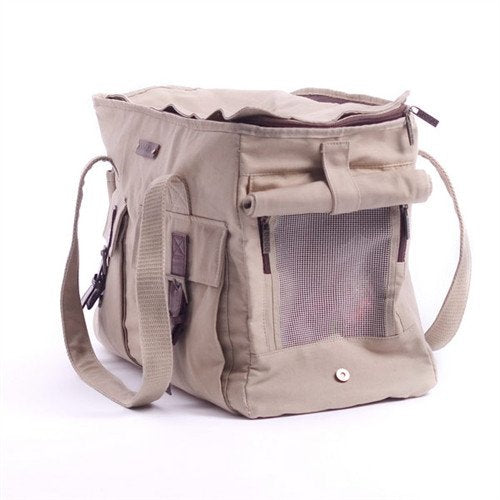 Buckle Tote Dog Carrier - Beige - PawsPlanet Australia