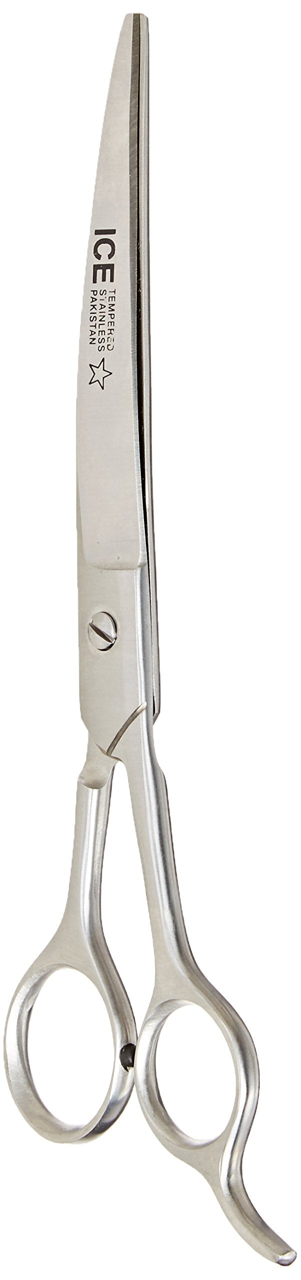 Barber Shear 8-Inch Curved Blade Stainless Steel Ice Tempered Beveled Edge Curved - PawsPlanet Australia