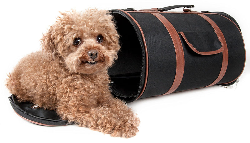 Pet Life Airline Approved Cynlider Fashion Pet Carrier - Airline Approved Travel Dog Carrier for Small Dogs and Cats - PawsPlanet Australia