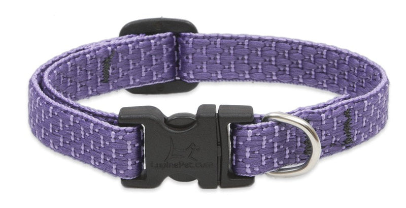 LupinePet Eco 1/2" Lilac 8-12" Adjustable Collar for Small Dogs Collar - 1/2"W; 8-12" Neck - PawsPlanet Australia