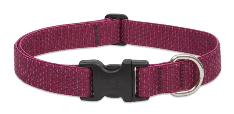 Eco by Lupine 1-Inch Recycled Fiber Collar, Adjustable for 12 to 20-Inch Medium to Large Dogs, Berry - PawsPlanet Australia