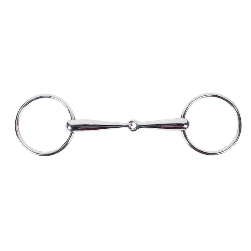 HORZE Jointed Loose Ring Snaffle Bit Silver 4 1/2 - PawsPlanet Australia