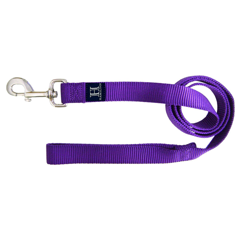 Hamilton Single Thick Deluxe Nylon Dog Leash with Swivel Snap, 1" by 6' Long, Purple - PawsPlanet Australia