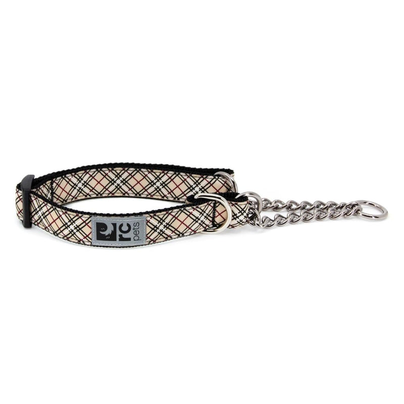 RC Pets 1" Martingale Training Collar, Medium, Tan Tartan Medium - 1" Width - PawsPlanet Australia