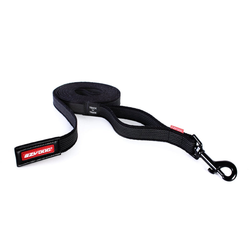 EzyDog Track and Train Premium Dog Leash - 16-Foot Extra Long Dog Lead Perfect for Training Your Pup with Ease - Includes Traffic Control Handle for Safety and Security (16', Black) - PawsPlanet Australia
